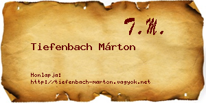 Tiefenbach Márton névjegykártya